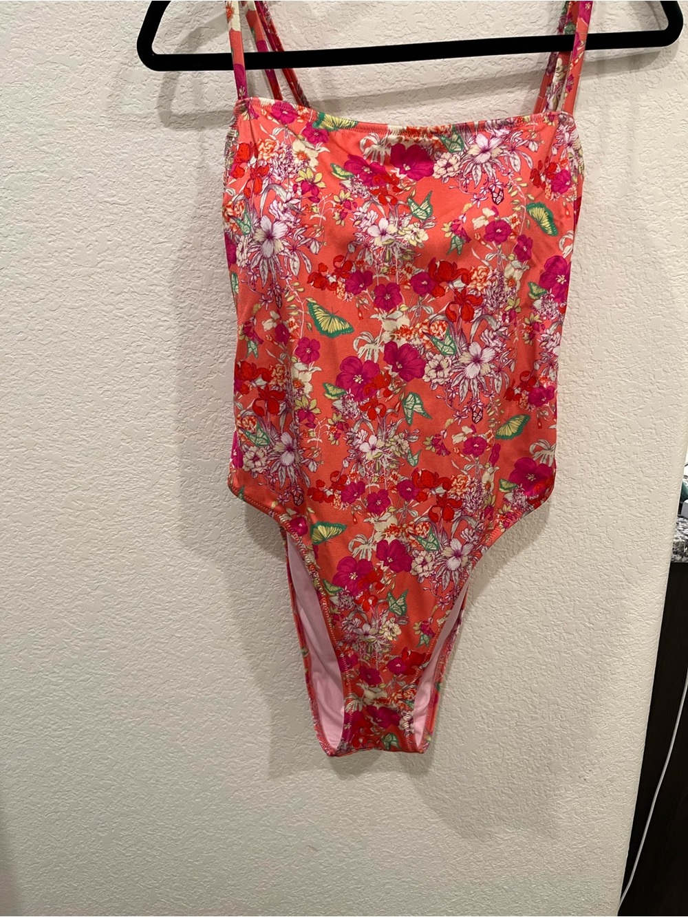 Victoria's Secret Pink and Orange Floral One-Piece